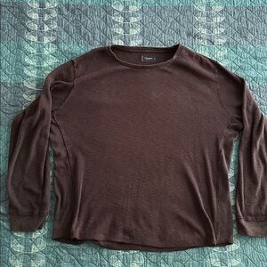 Lucky Brand Black Waffle Men's Shirt